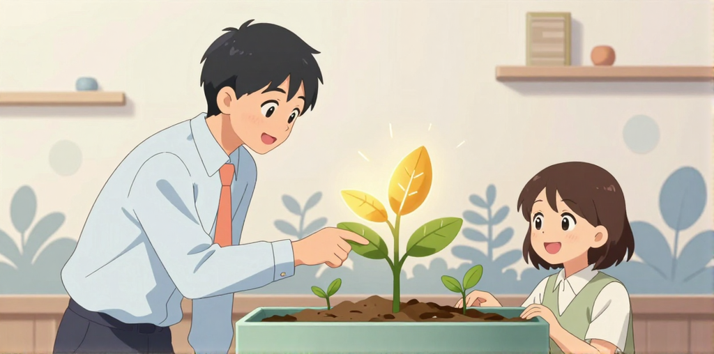人的資本経営のメタファーイラスト