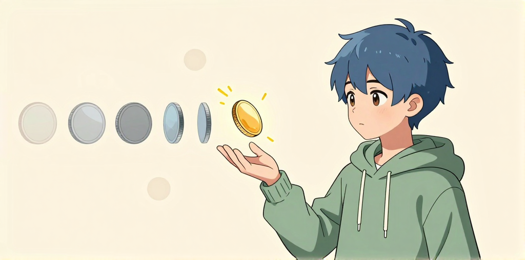 二項分布のメタファーイラスト