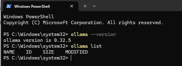 Ollamaのサービス起動確認