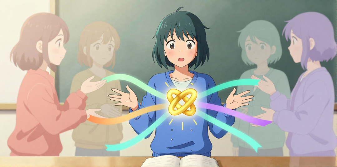 Multi-Head Attentionを表す比喩イラスト