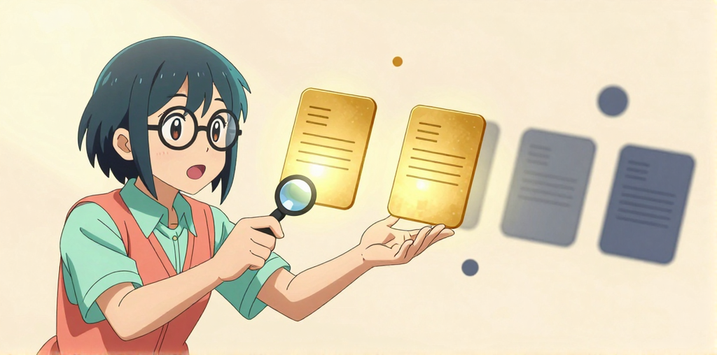 ハイブリッド検索のメタファー画像